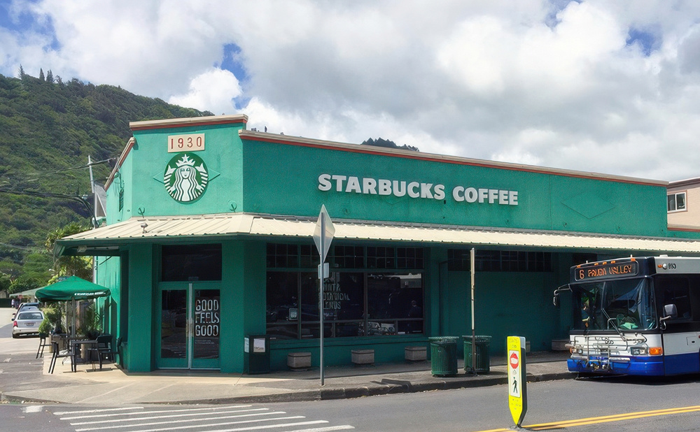 Starbucks Manoa – A Green Starbucks Where You Can See a Beautiful Hawaiian Rainbow